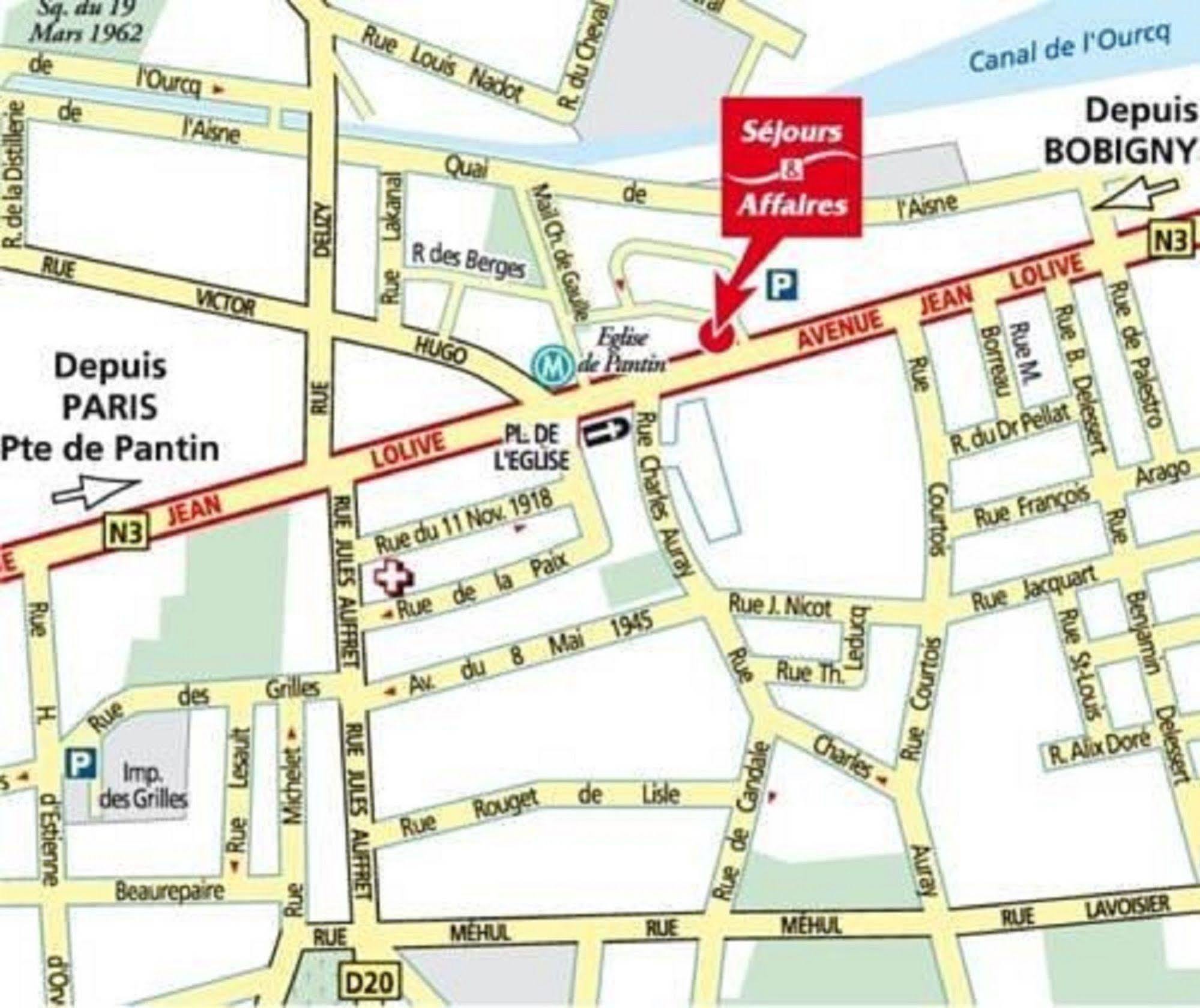 Sejours & Affaires Pantin Charles De Gaulle Aparthotel Kültér fotó